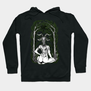 The Witching Hour Pagan Gothic Ritual Marijuana Green Hoodie